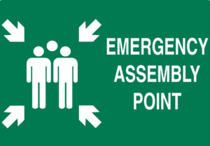 assembly point signage - safetynotes.in