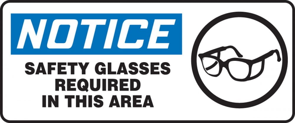 Safety Goggle Signage