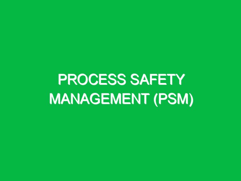 Process Safety Management PSM Archives Safety Notes