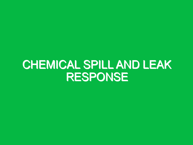 chemical spill and leak response 9651