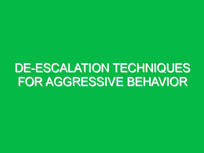 de escalation techniques for aggressive behavior 9977