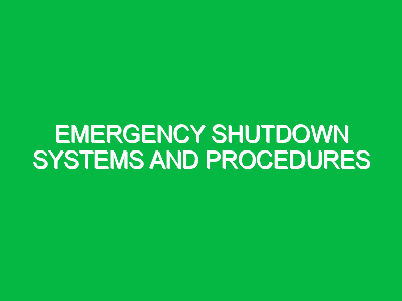 emergency shutdown systems and procedures 9498