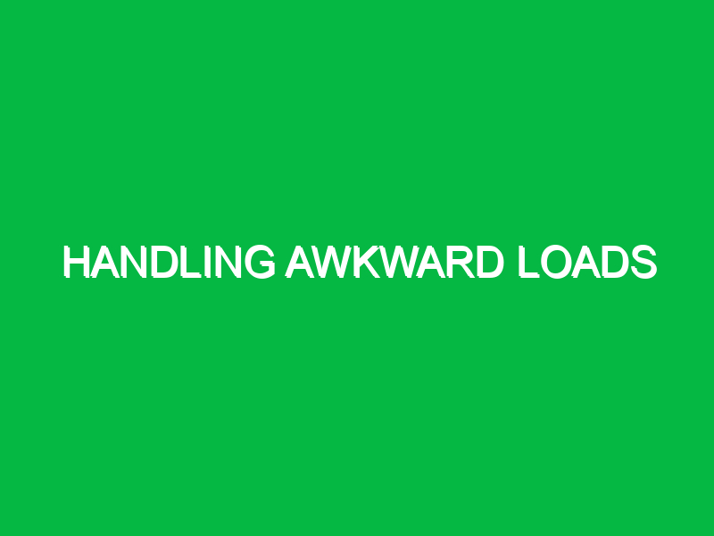 handling awkward loads 9917