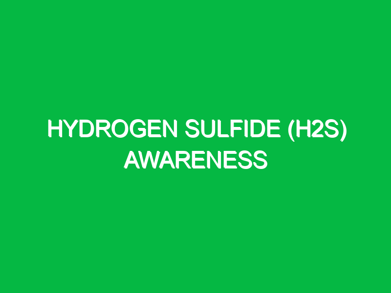 hydrogen sulfide h2s awareness 9385