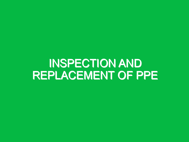 inspection and replacement of ppe 9539