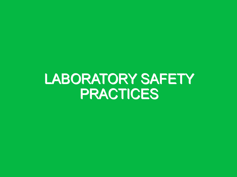 laboratory safety practices 10151