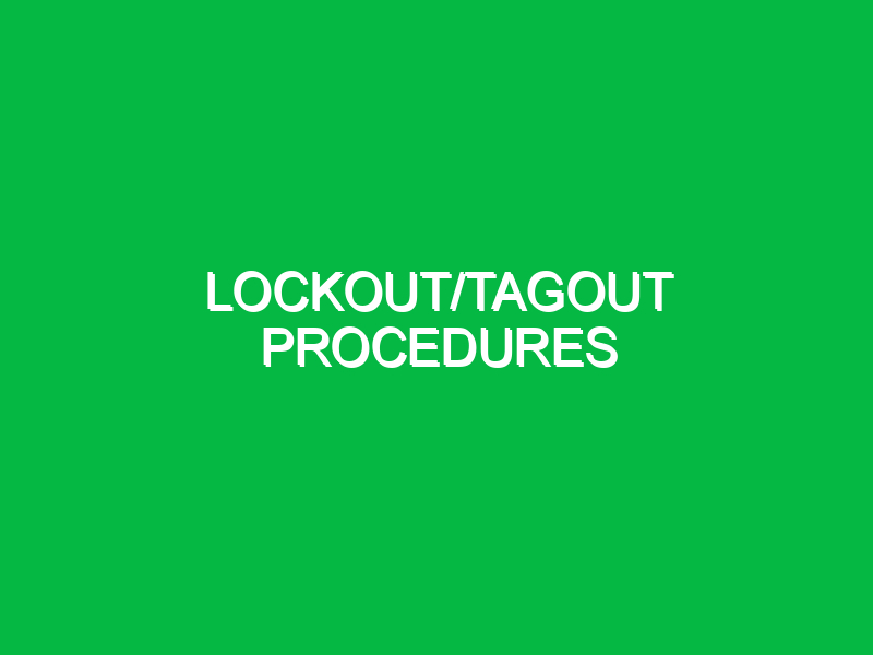 lockout tagout procedures 9561