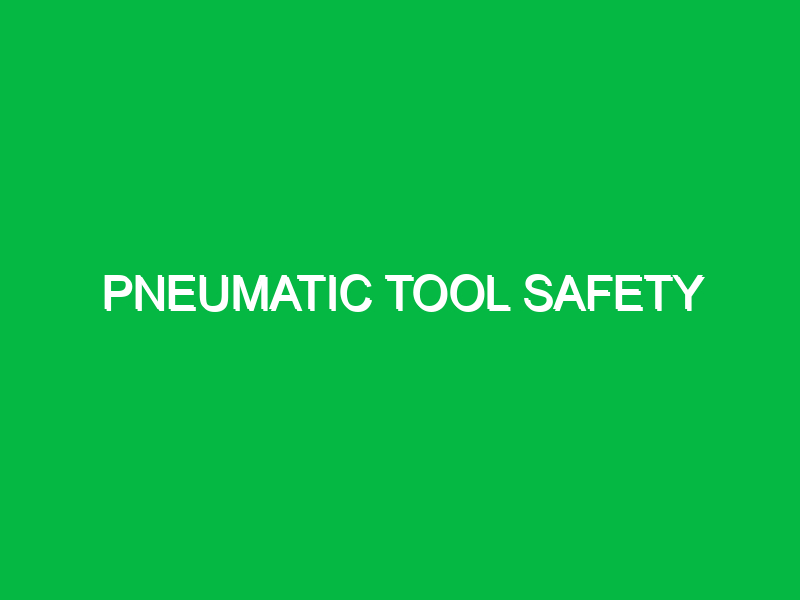 pneumatic tool safety 9781