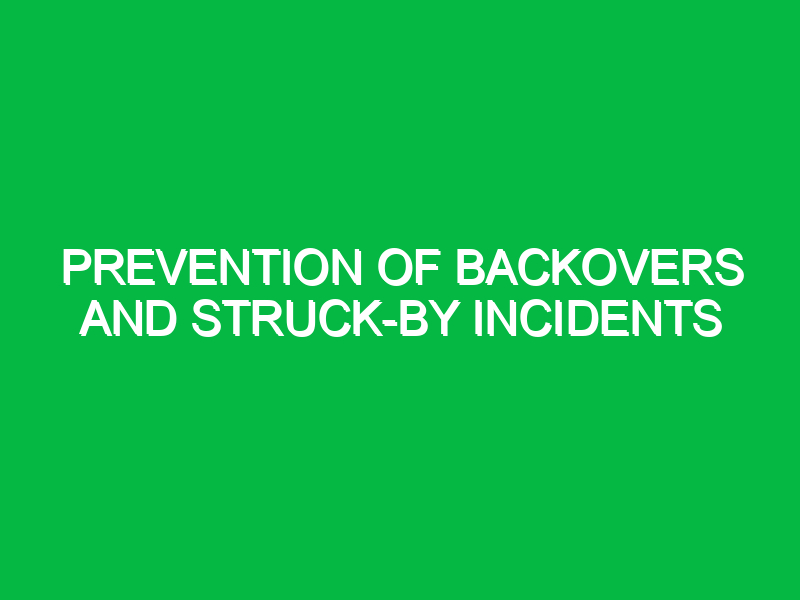 prevention of backovers and struck by incidents 9347