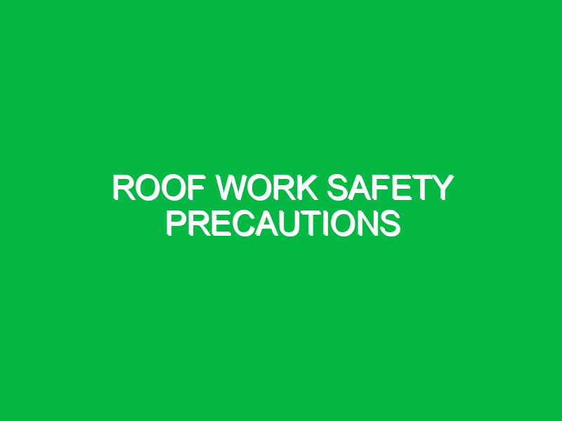 roof work safety precautions 9756