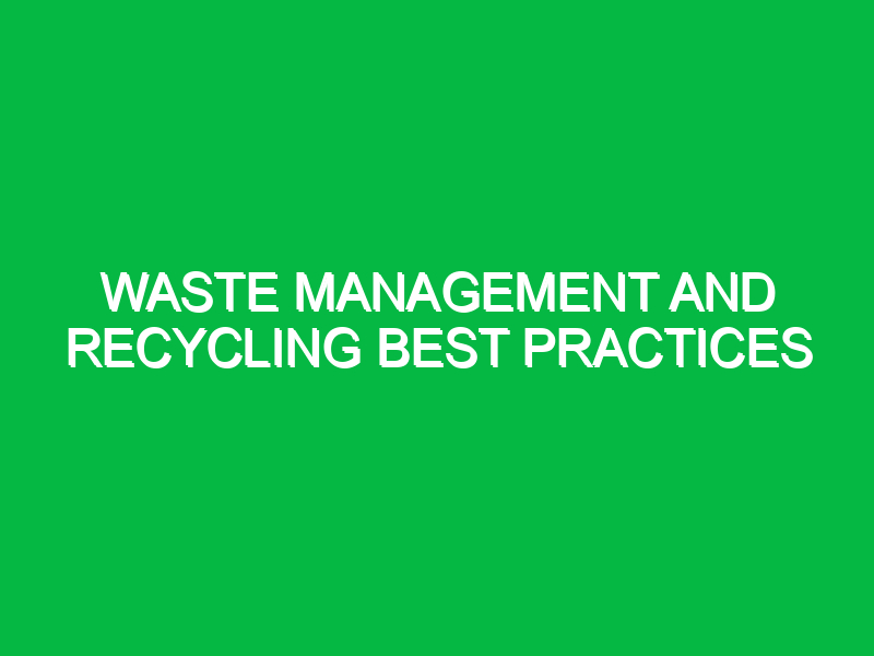 waste management and recycling best practices 10029