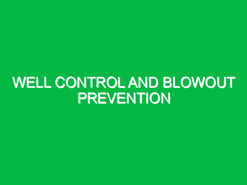 well control and blowout prevention 9431