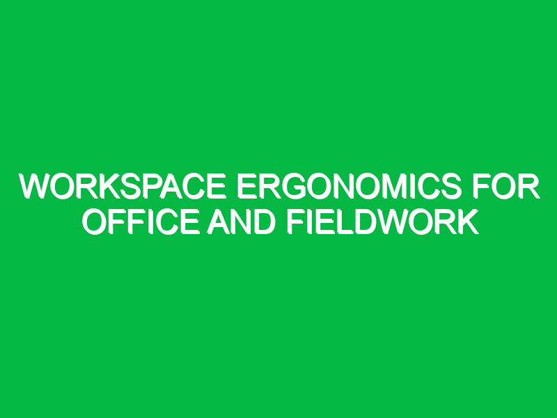 workspace ergonomics for office and fieldwork 9682