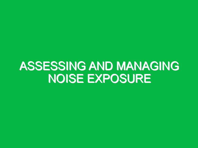 assessing and managing noise