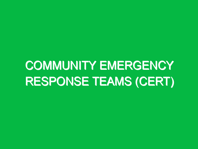 community emergency response teams cert 10333