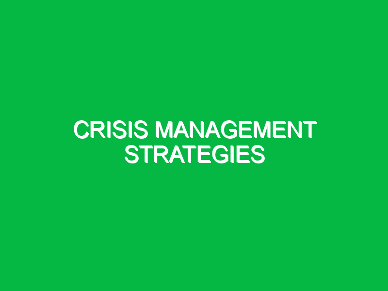 crisis management strategies 11018