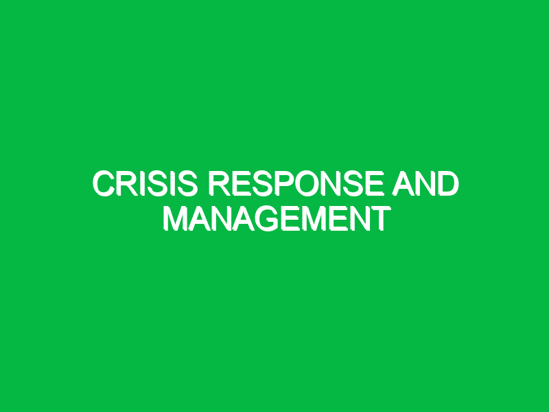 crisis response and management 11154