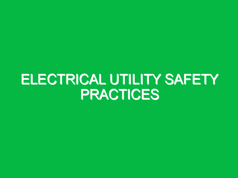 electrical utility safety practices 10265