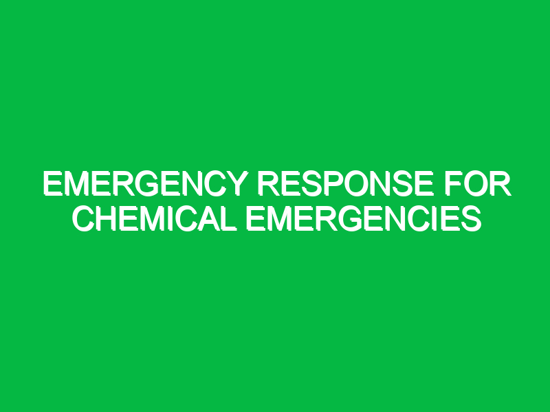 emergency response for chemical emergencies 11110