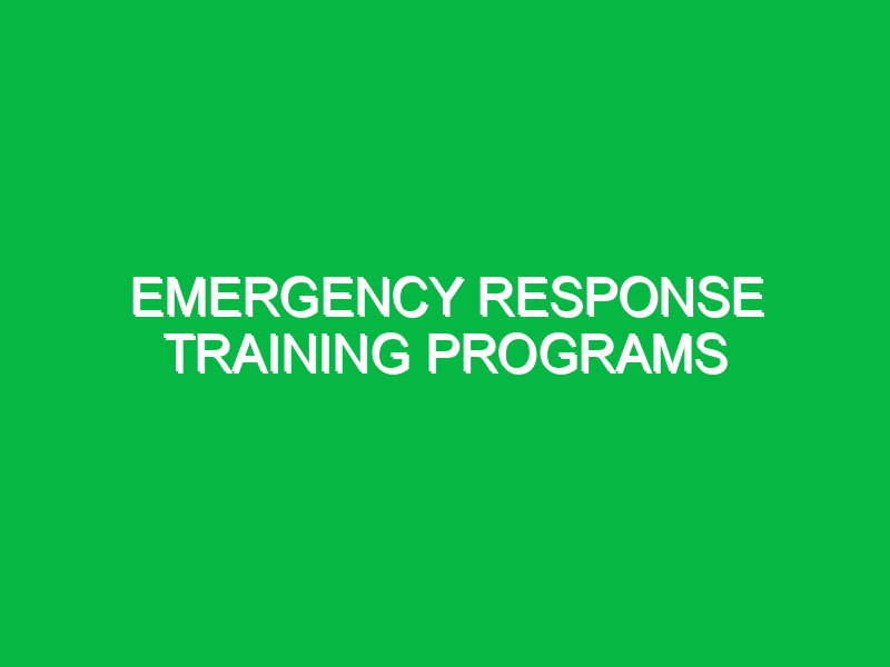 emergency response training programs 11095