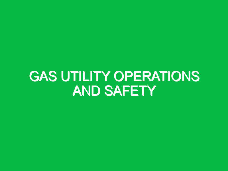 gas utility operations and safety 10270