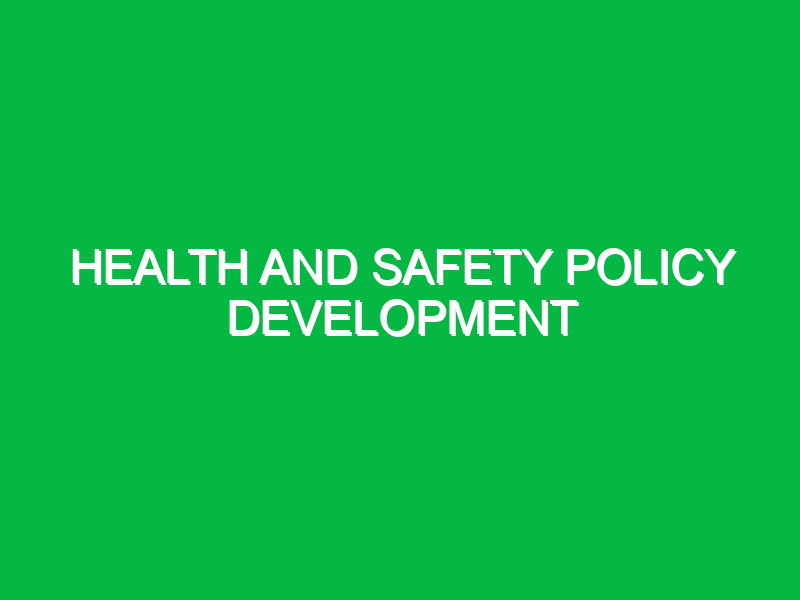 health and safety policy development 11030