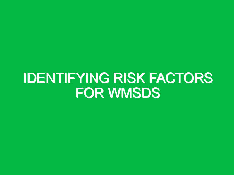 identifying risk factors for wmsds 10483