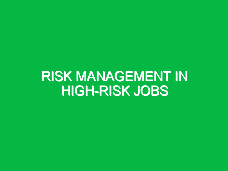 risk management in high risk jobs 11197