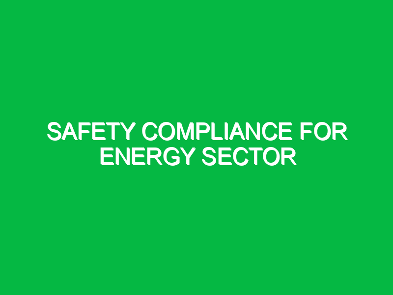 safety compliance for energy sector 11052