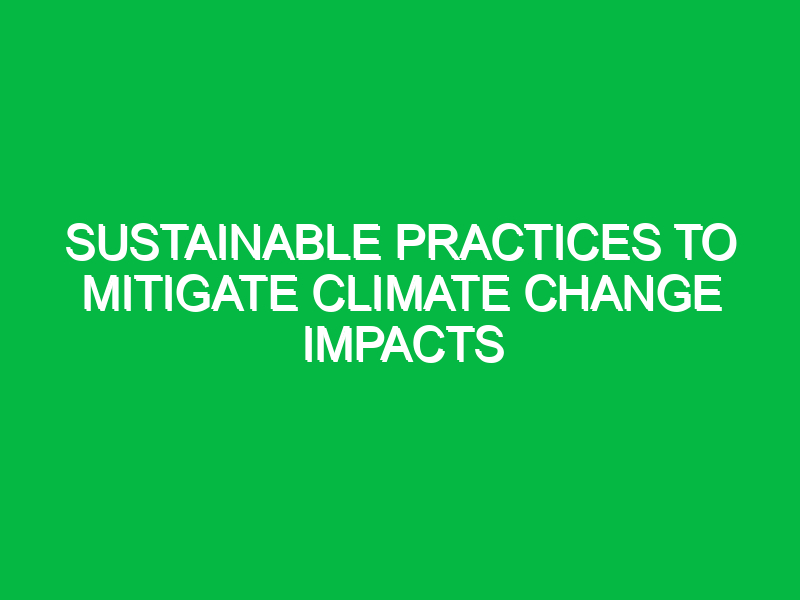 sustainable practices to mitigate climate change impacts 10346