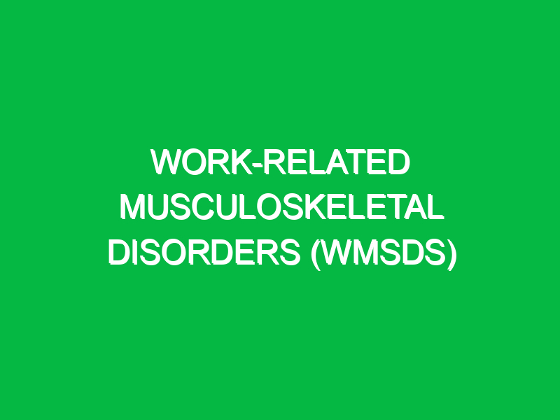 work related musculoskeletal disorders wmsds 10481