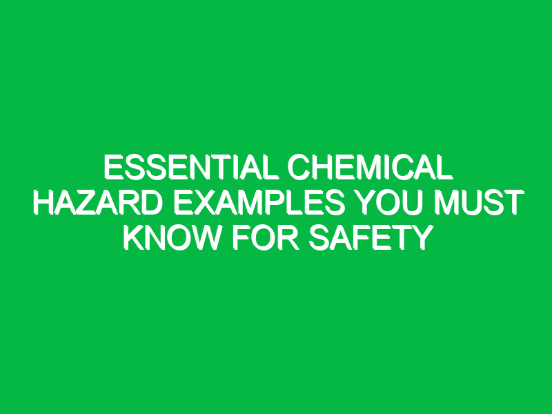 essential chemical hazard examples you must know for safety 13010