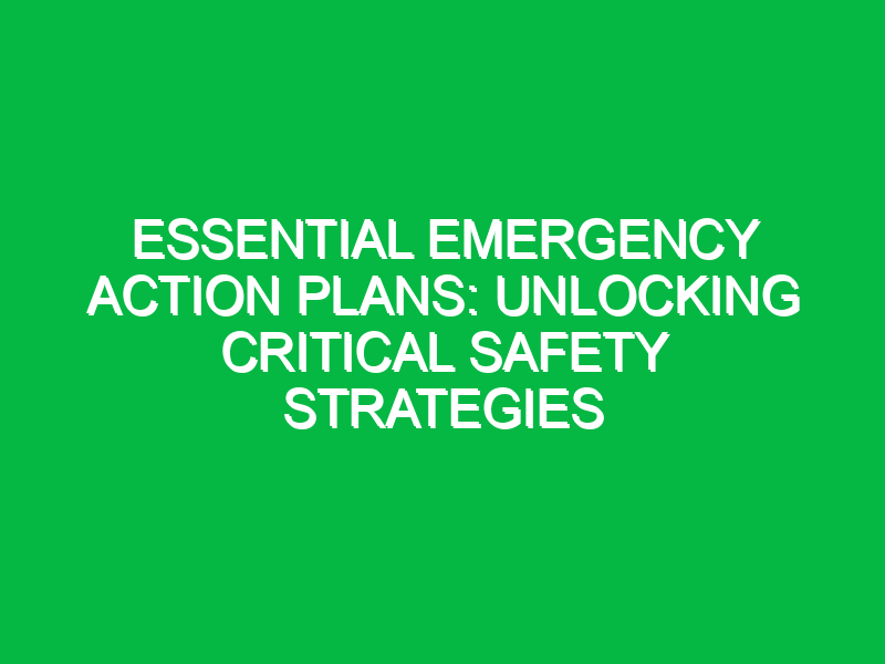 essential emergency action plans unlocking critical safety strategies 13056