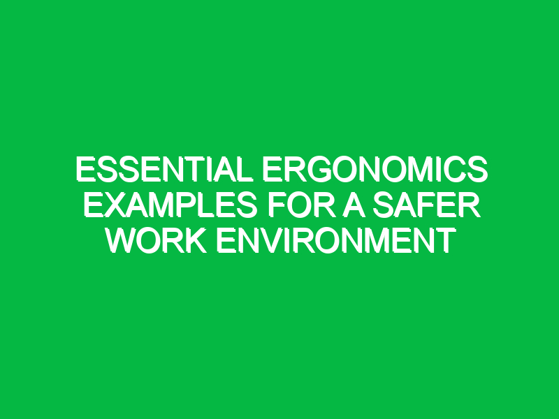 essential ergonomics examples for a safer work environment 13063