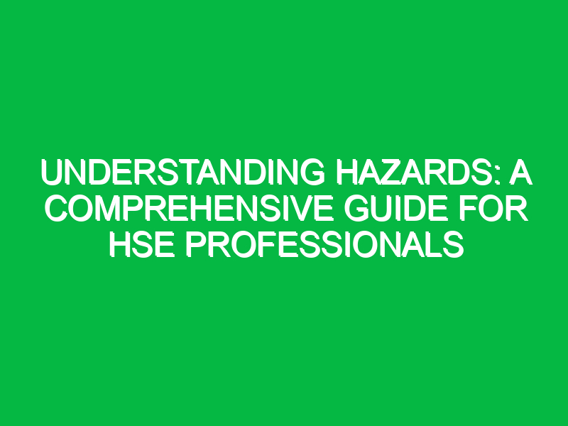 understanding hazards a comprehensive guide for hse professionals 11344