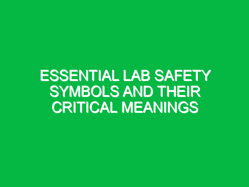 essential lab safety symbols and their critical meanings 14991