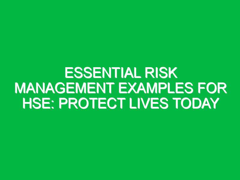 essential risk management examples for hse protect lives today 13758