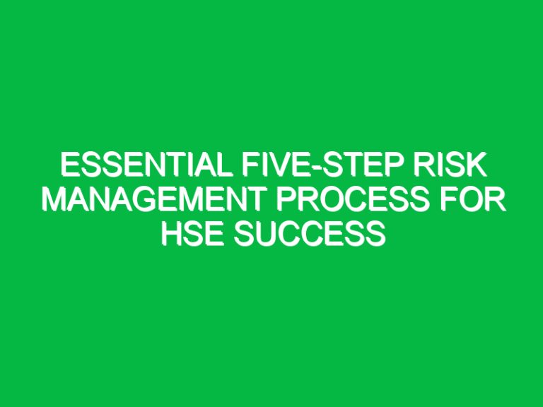 Five Step Risk Management Process Archives Safety Notes