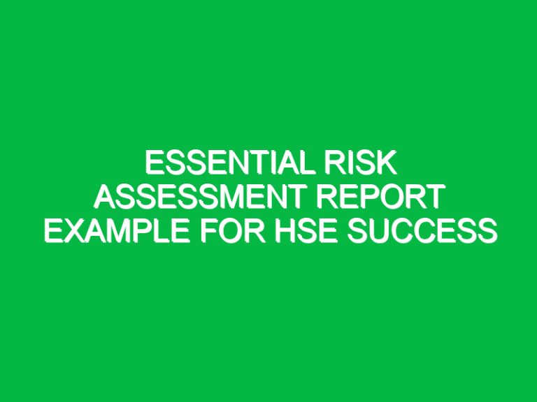 risk assessment report example Archives - Safety Notes