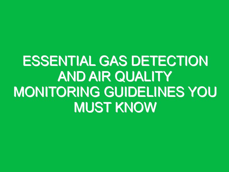 essential gas detection and air quality monitoring guidelines you must know 17679