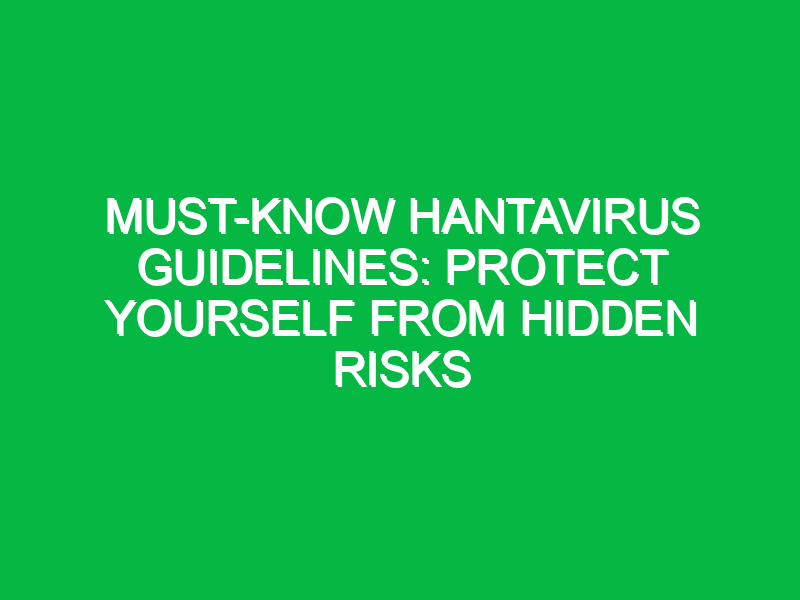 must know hantavirus guidelines protect yourself from hidden risks 18018